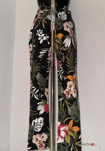 Blumenmuster lange Hose mit gummizug - ph 3