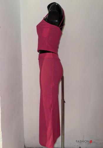 Coordinato costine scollato sulla schiena con elastico con spacco - ph 2