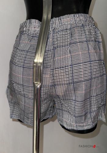 Shorts de Algodón Estampado tartán con bolsillos con elástico - ph 3