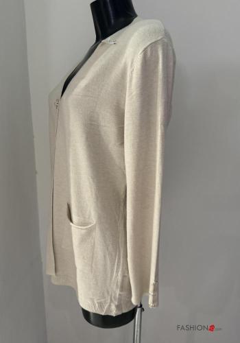 long sleeve Cardigan with buttons with v-neck with pockets - ph 2