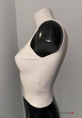 Ribbed mini sleeveless Top Rollneck - ph 2