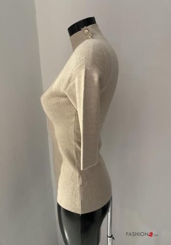 Dolcevita costine maniche a tre quarti - ph 2