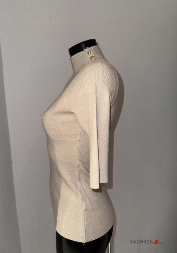 Dolcevita costine maniche a tre quarti - ph 3