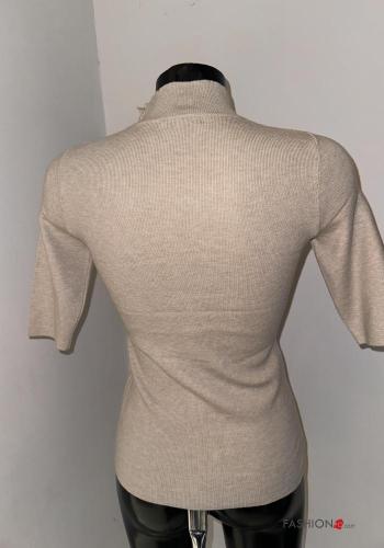 Dolcevita costine maniche a tre quarti - ph 4