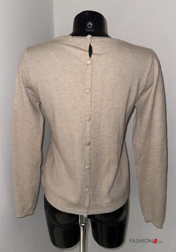 Maglione maniche lunghe girocollo con bottoni - ph 3