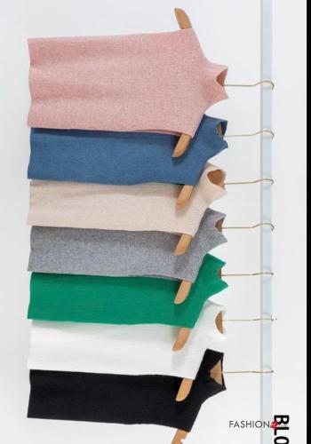 Ribbed mini sleeveless Top Rollneck - ph 4