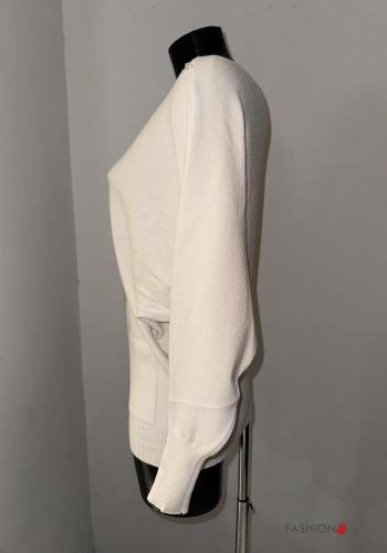 Maglione maniche lunghe con tasche con scollo a barca - ph 2