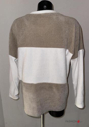 Striped long sleeve crew neck Sweater - ph 3
