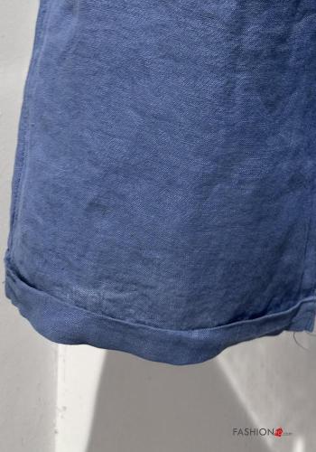 Bermudas de Lino con bolsillos con cinturón con elástico - ph 5