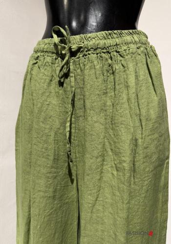 Pantalones de Lino wide leg con elástico - ph 4