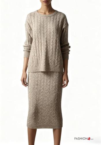Coordinato in Cotone maniche lunghe girocollo con elastico - ph 1