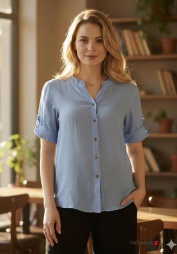 Linen Shirt with buttons - ph 1