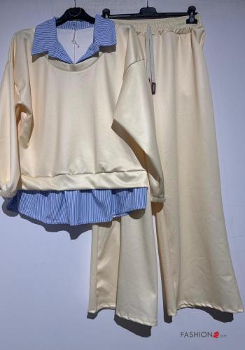 Conjunto manga larga con cuello con bolsillos con elástico - ph 3