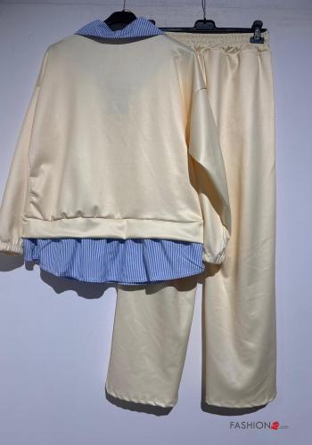 Conjunto manga larga con cuello con bolsillos con elástico - ph 4