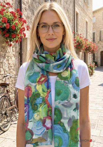 Patterned Cotton Scarf - ph 1