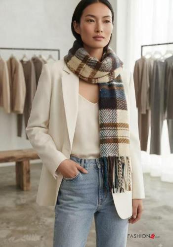 Patterned Wool Mix Foulard
