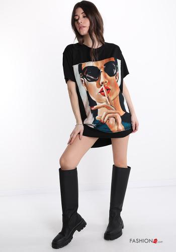 T-shirt de Algodón Estampado impreso - ph 1