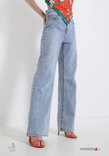 Jeans in Cotton  with pockets Sexy Woman flared - ph 1