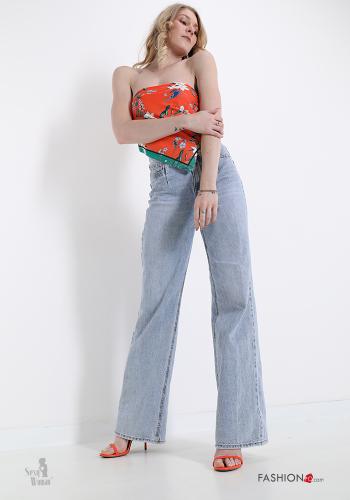 Jeans in Cotton  with pockets Sexy Woman flared - ph 5