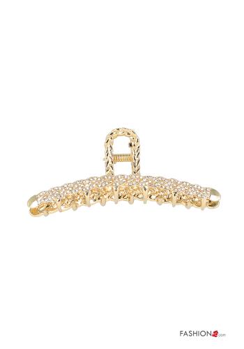 Jaw clip with pearls with rhinestones - ph 1