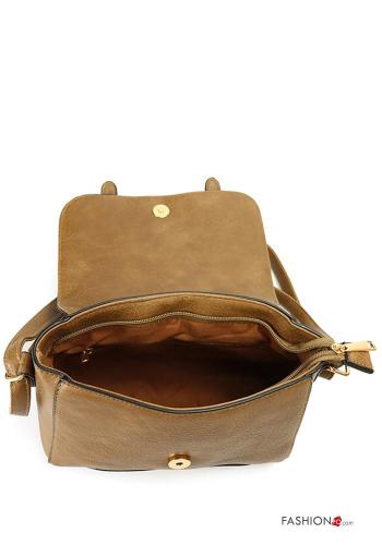Floral faux leather Bag with zip with shoulder strap - ph 3