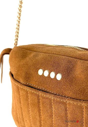 Wildleder Schultertaschen aus Echtes Leder mit Nieten mit Schultergurt - ph 5