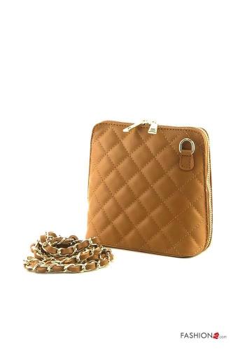 Borsa in Vera pelle con zip con tracolla - ph 2