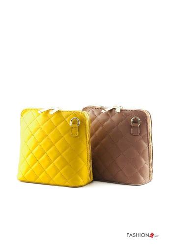 Borsa in Vera pelle con zip con tracolla - ph 3