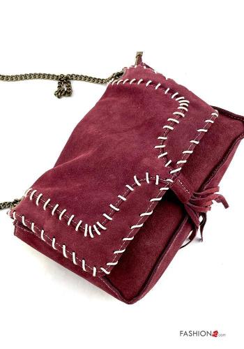 Suede Genuine Leather Bag with fringe with shoulder strap - ph 2
