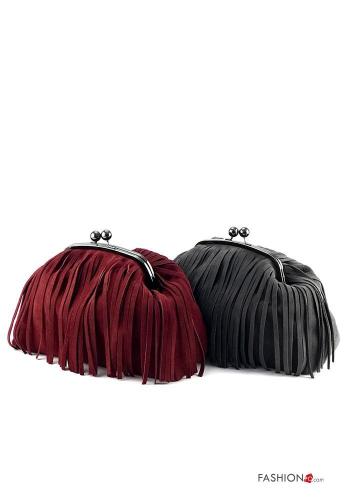 Borsa in Vera pelle con frange con tracolla - ph 3
