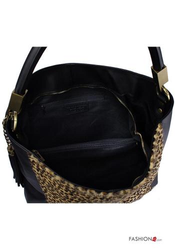 Genuine Leather Bag with zip with shoulder strap - ph 3