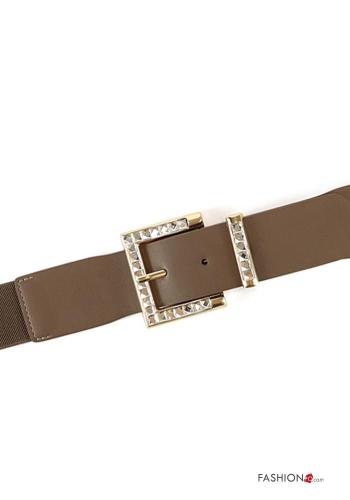 Cintura ecopelle regolabile con strass - ph 2