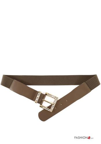 Cintura ecopelle regolabile con strass - ph 3