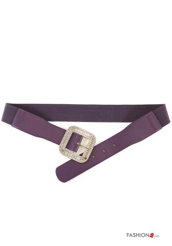 Cintura ecopelle regolabile con strass - ph 3