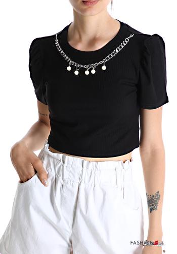 Top in Cotone con perle - ph 8