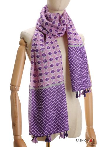Patterned Scarf with fringe