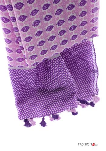 Patterned Scarf with fringe - ph 4