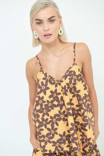 Top in Cotone oversize scollato sulla schiena Fantasia floreale - ph 2