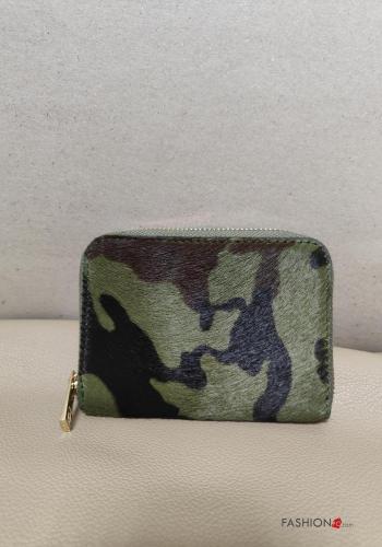 Cartera de Cuero Genuino con bolsillos con cremallera - ph 2