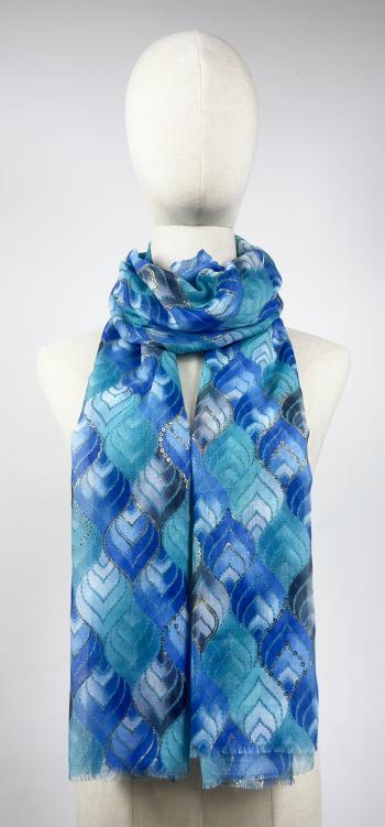 Optical-print lurex Scarf - ph 1