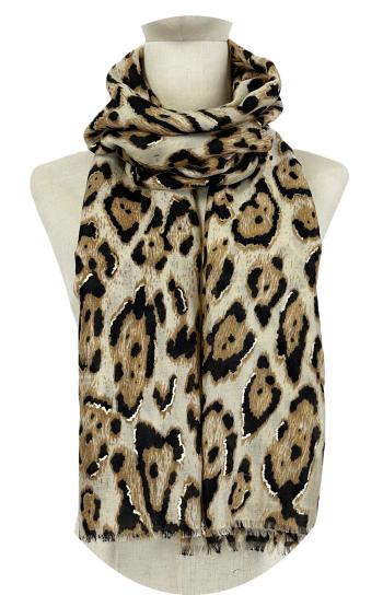 Animal print lurex Scarf - ph 1