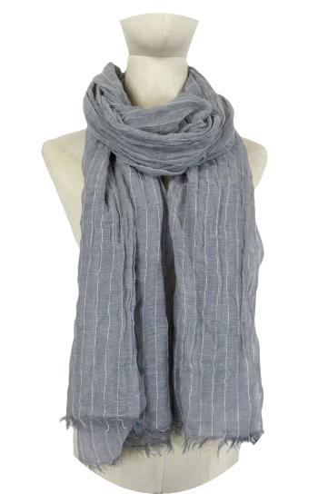 Striped Cotton Scarf - ph 1