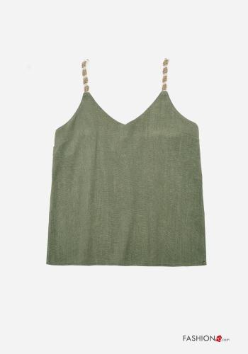 Top de Lino sin mangas espalda descubierta con cuello en v - ph 1