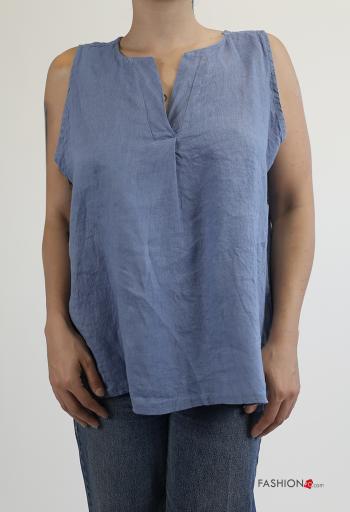 Top in Lino senza maniche