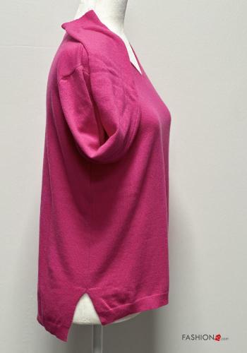 Jersey de Mezcla de Cachemira manga larga con cuello en v - ph 3