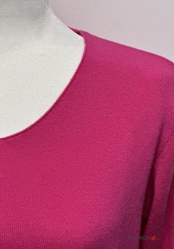 Jersey de Mezcla de Cachemira manga larga con cuello en v - ph 4