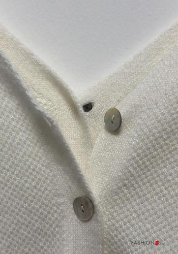 long sleeve Cashmere Blend Cardigan with buttons with v-neck - ph 3