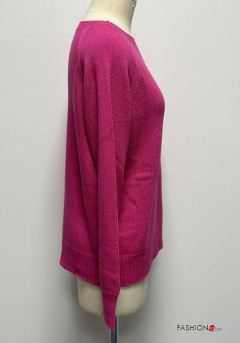 long sleeve crew neck Cashmere Blend Sweater - ph 3