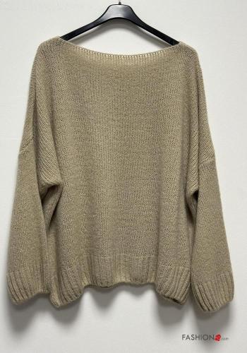 lange ärmel Strickpullover aus Mohair - ph 2