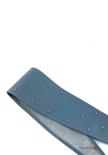 Cintura in Vera pelle regolabile con borchie - ph 2